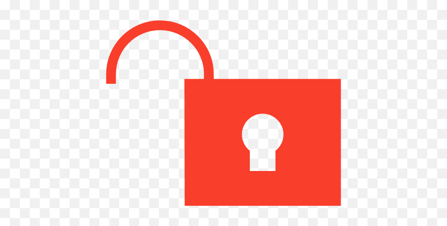Security Unlock Unlocked Icon - Security Double Color Red Png,Unlock Icon White