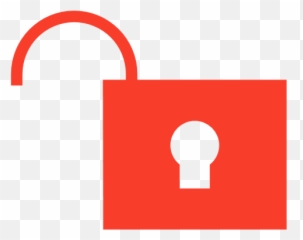 Security Unlock Unlocked Icon - Double Color Red png