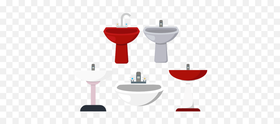 Bathroom Sink Illustration Vector Set Graphic By 1tokosepatu - Sink Illustration Png,Faucet Icon Vector