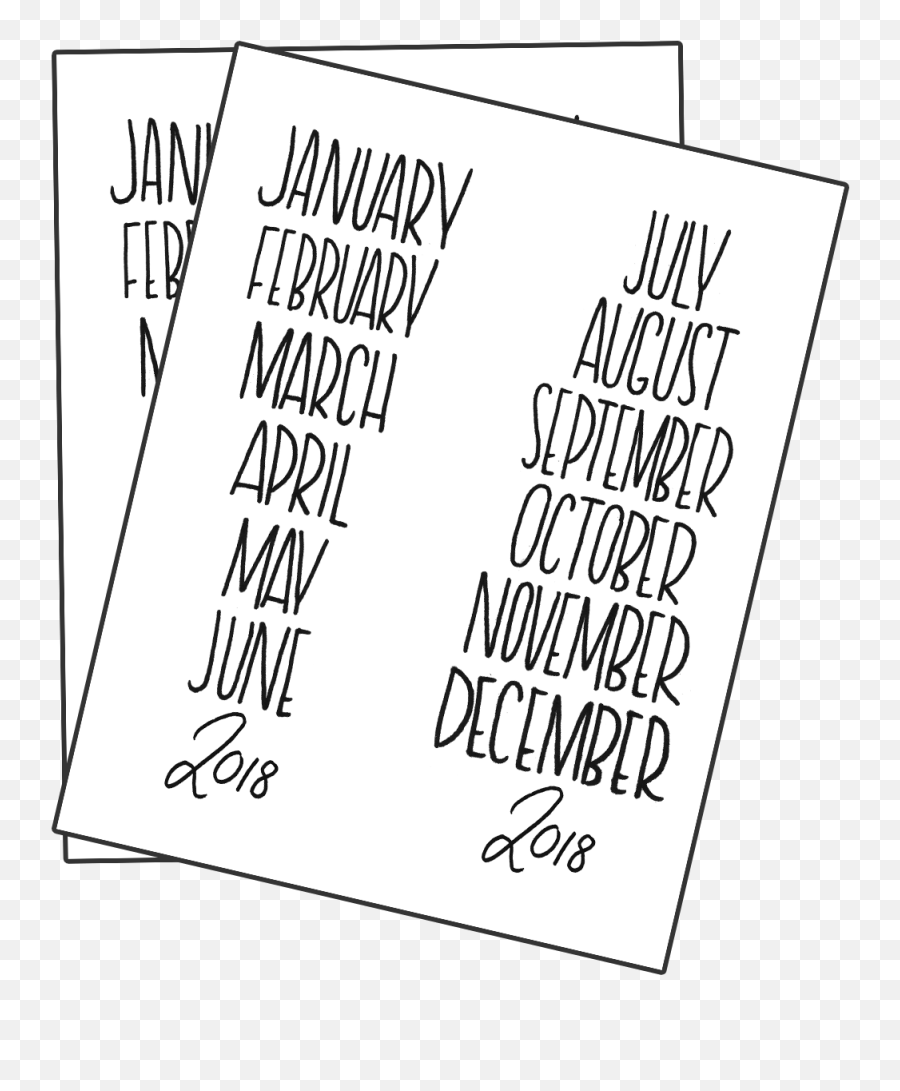 New Free Bullet Journal Monthly Header Printable - Dot Png,Bullet Journal Icon Ideas
