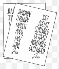 New Free Bullet Journal Monthly Header Printable - Dot png