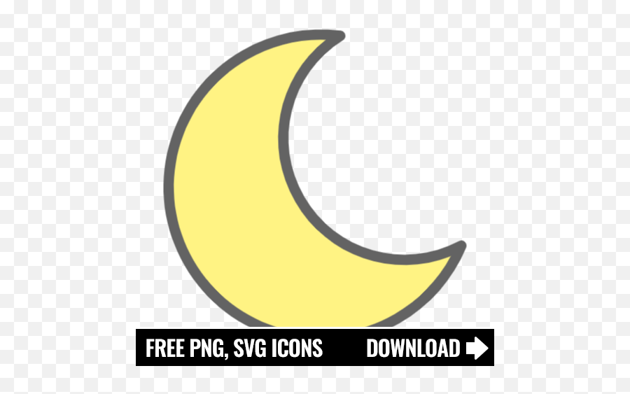 Free Moon Icon Symbol Png Svg Download - Solid,Crescent Moon Icon