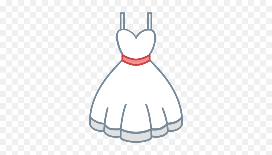 Wedding Dress Icon In Office L Style - White Dress Clipart Png,Icon Bridal & Formal