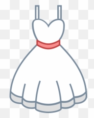 Wedding Dress Icon In Office L Style - White Dress Clipart Png,Icon Bridal & Formal