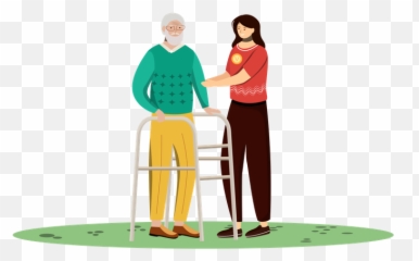 Nursing Icon - Download Line Style Elderly Care Cartoon png