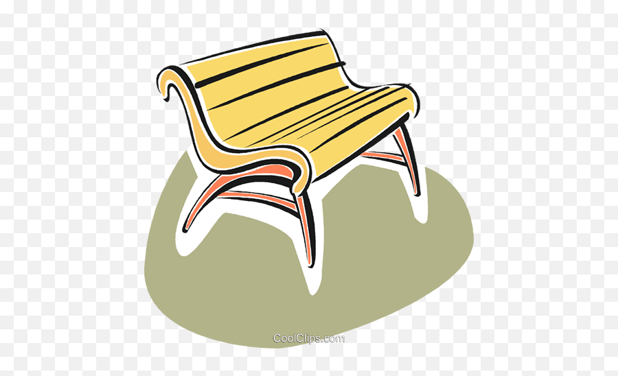 Park Bench Royalty Free Vector Clip Art Illustration - Park Bench Png,Park Bench Png