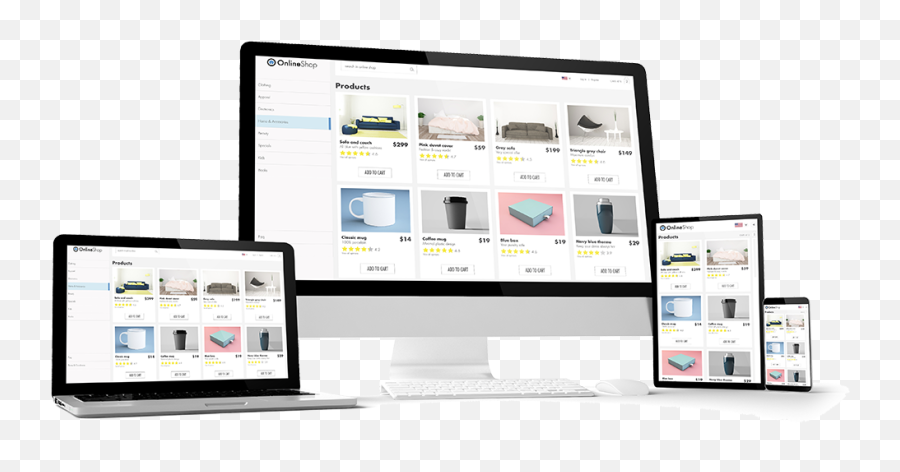 E - Commerce Web Design And Development Services Png,Simple Laptop Icon