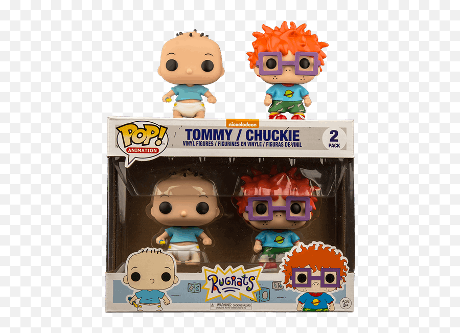 Nickelodeon - Rugrats Tommy Pickles U0026 Chuckie Finster 2 Pack Pop Vinyl Figures Rugrats Tokyo Png,Rugrats Png
