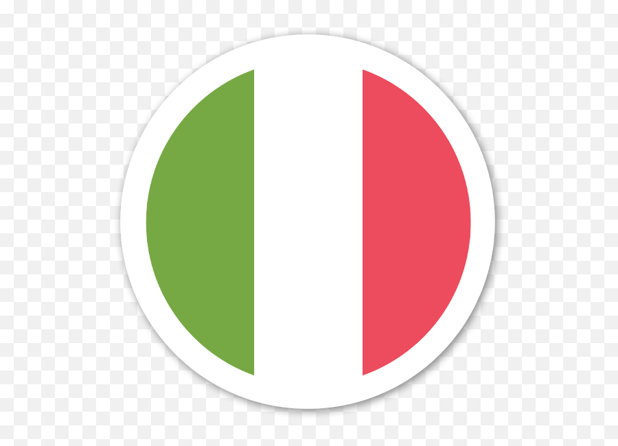 Download Hd Italy Flag Sticker - Italian Flag Circle Png Italy Stickers Png,Italy Png