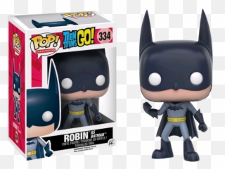 Teen Titans Go - Robin As Batman Pop Vinyl Figure Funko Pop Teen Titans Png,Batman And Robin Png