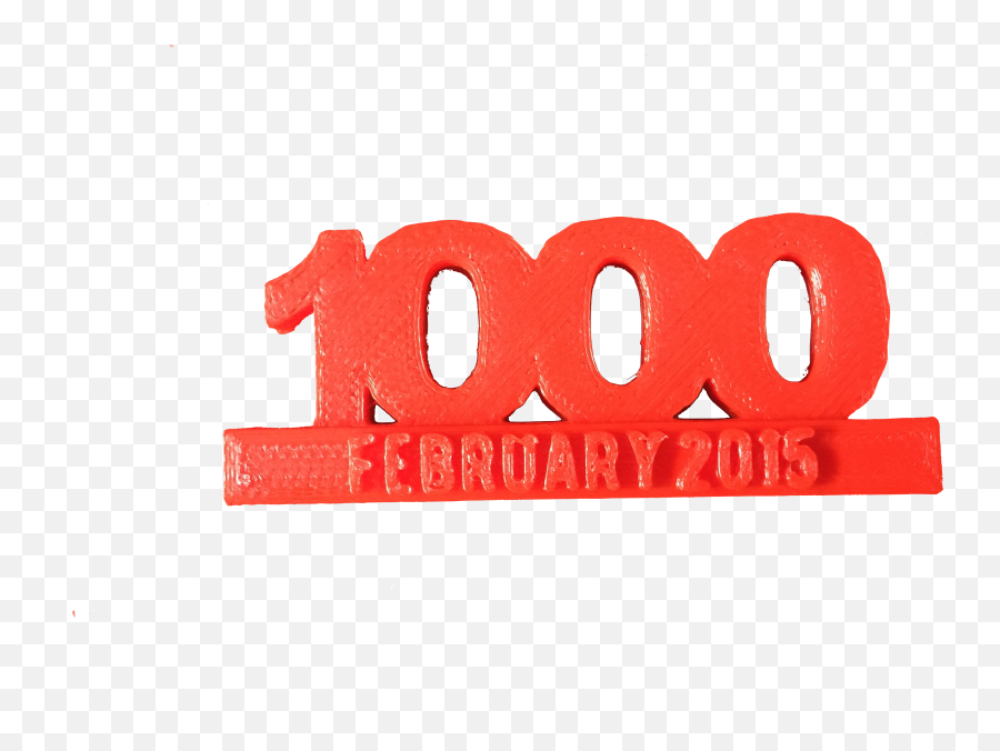 1000 Subscribers - Thingiverse Carmine Png,Youtube Original Logo