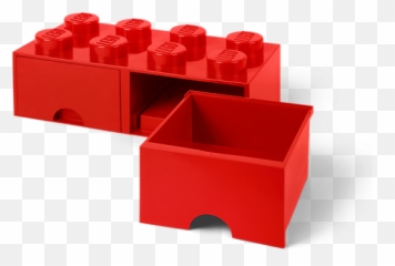 Lego Brick Drawer 8 - Red Kiddiwinks Online Shop Lego Aufbewahrungsbox Schublade Schwarz png