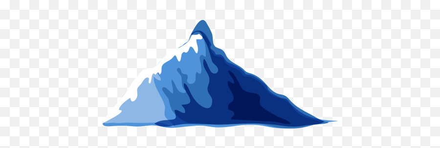 Blue Mountain Cartoon - Mountain Transparent Background Png,Moutain Png