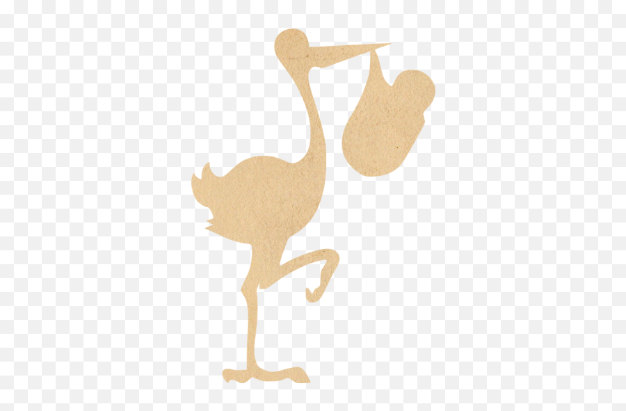 Vintage Paper Stork With Bundle Icon - Free Vintage Paper Grey Stork Baby Icon Png,Stork Png