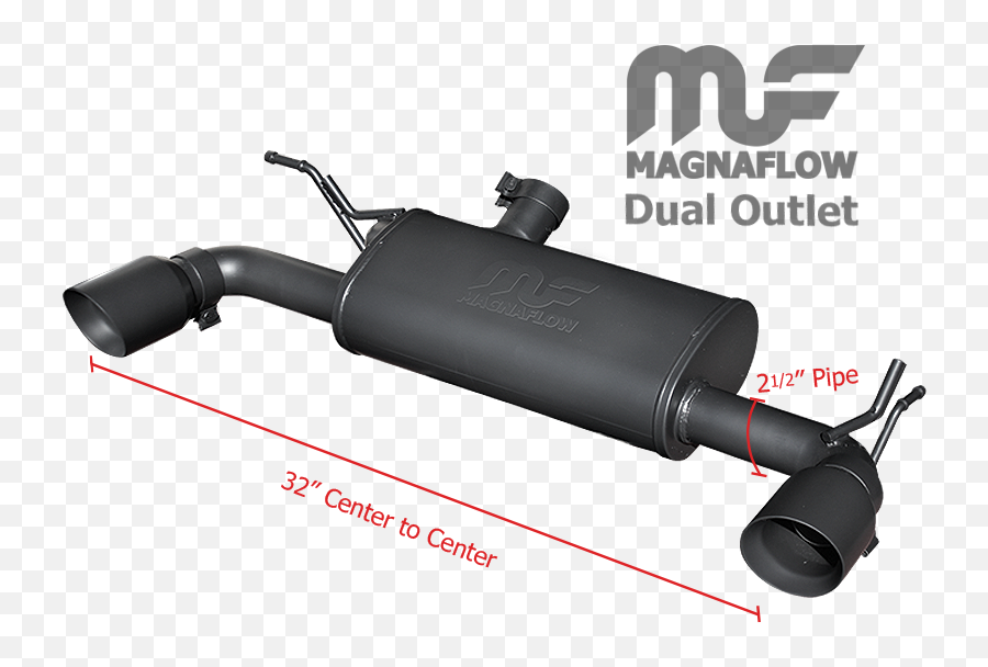 Fortec Black Ceramic Coated Dual Exhaust System By Magnaflow W Adjustable Tips For 07 - 18 Jeep Wrangler Jk U0026 Jk Unlimited Dual Exhaust Png,Exhaust Png