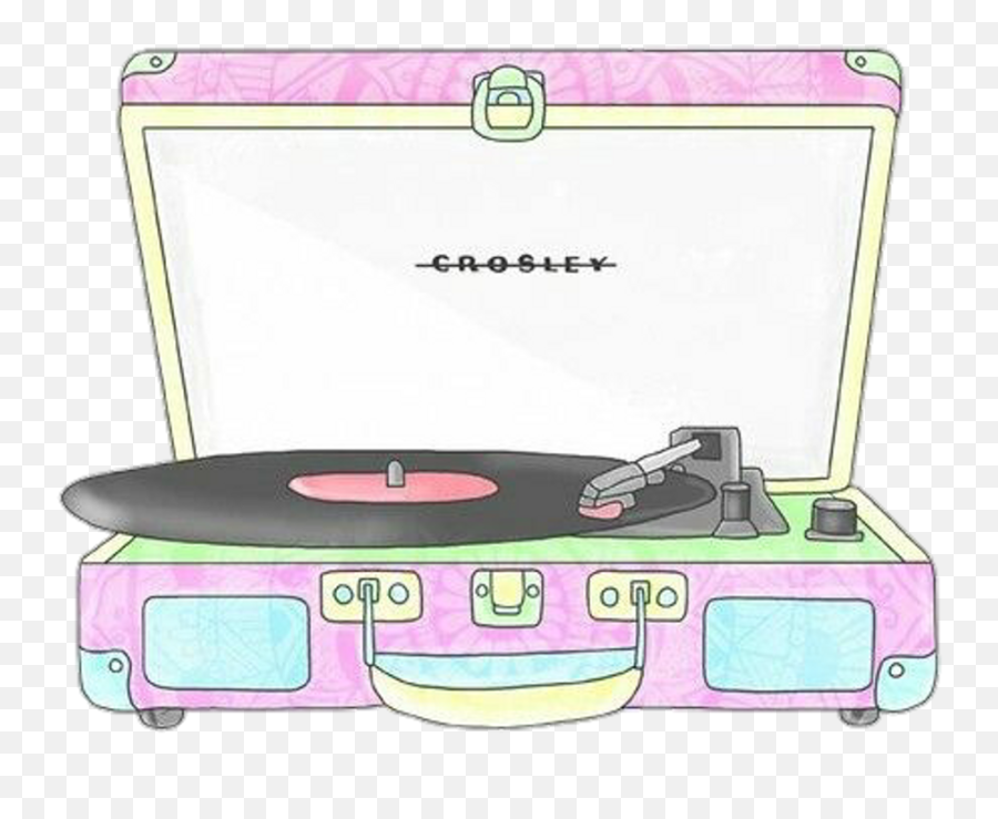 Colorful Music Edm Dj Watercolor - Pastel Record Player Cartoon Record Player Png,Record Player Png