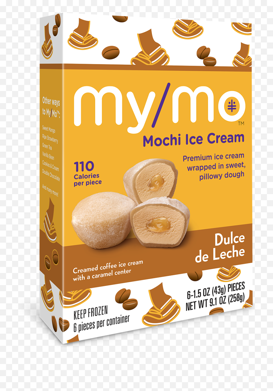 Dulce De Leche Mymo Mochi Ice Cream - Cookies And Cream Mochi Png,Leche Png