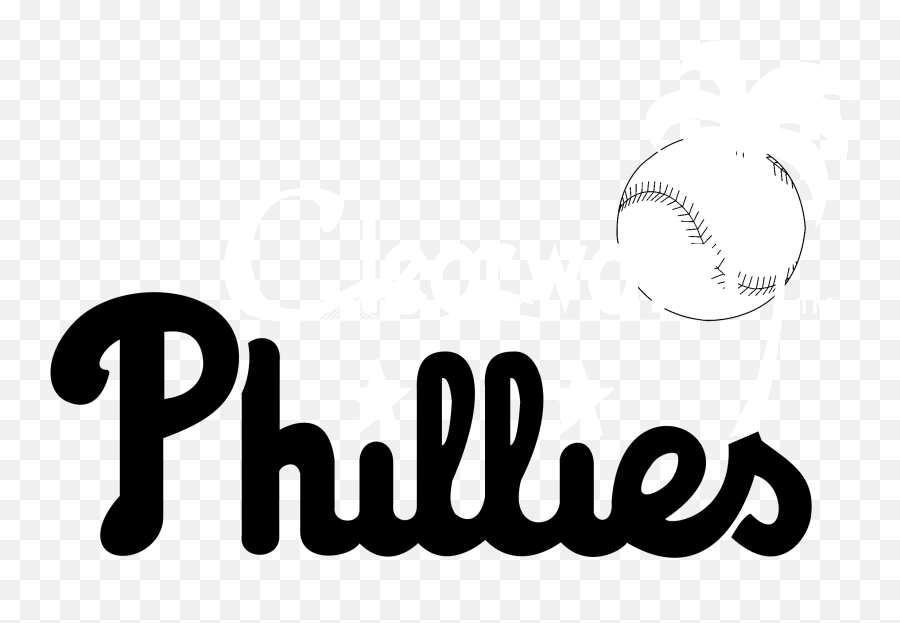 Download Clearwater Phillies Logo Black - Calligraphy Png,Phillies Logo Png