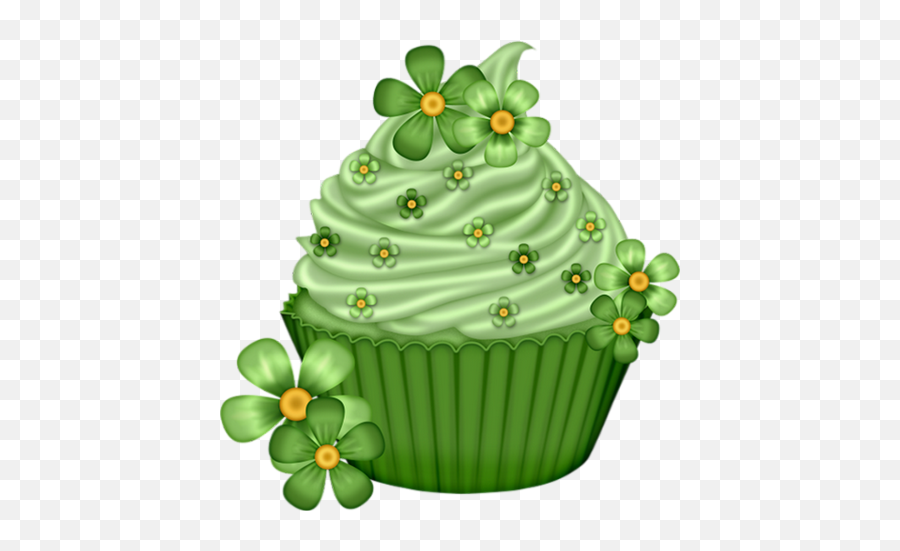 Tube St Patrick - Happy Birthday Cupcake Clipart 460x470 St Patricks Day Cupcake Clipart Png,Cupcake Clipart Png