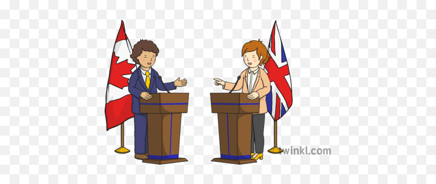 Canadian British Debate Illustration - Twinkl Debate Ilustración Png,Debate Png