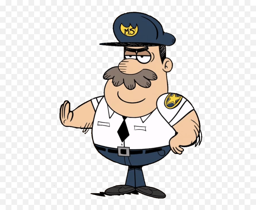 Character Mall Cop Transparent Png - Loud House Mall Cop,House Cartoon Png