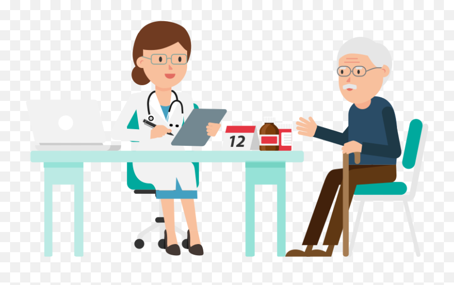 Full Size Png Image - Doctor With Patient Clipart,Patient Png