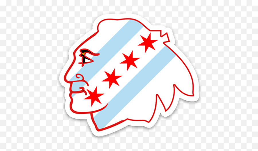 Blackhawk Indian Chicago Flag - Vector Chicago Blackhawks Logo Png,Chicago Blackhawks Logo Png