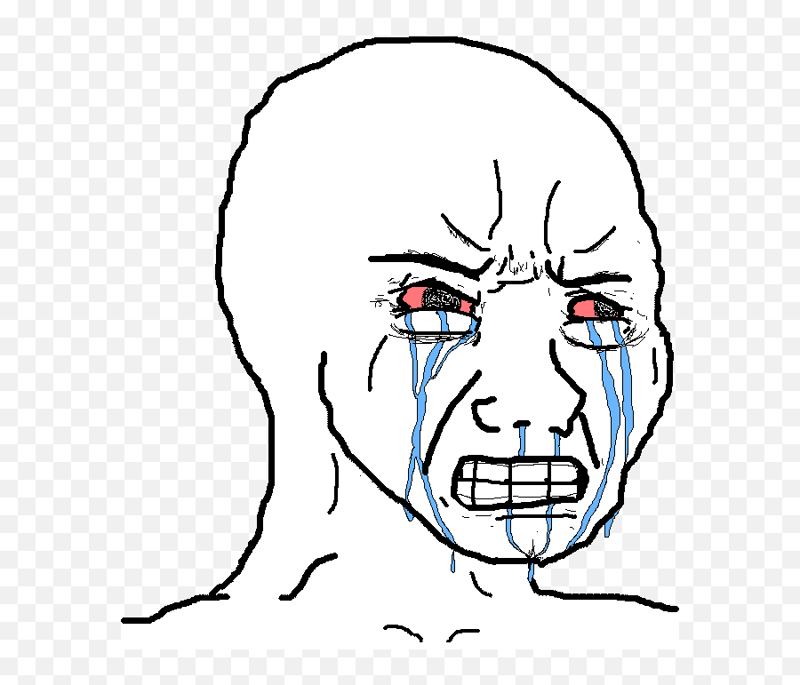 Tears Of Rage Meme - Crying Wojak Meme Template Png,Rage Transparent