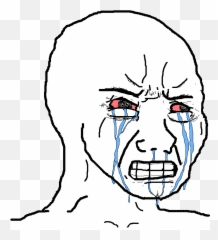 Tears Of Rage Meme - Crying Wojak Meme Template Png,Rage Transparent