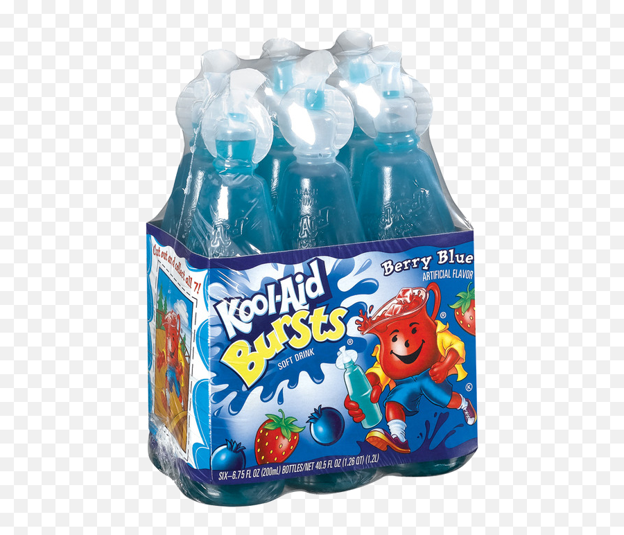 Kool Aid Bursts Soft Drink Tropical - Blue Kool Aid Bottles Png,Kool Aid Logo
