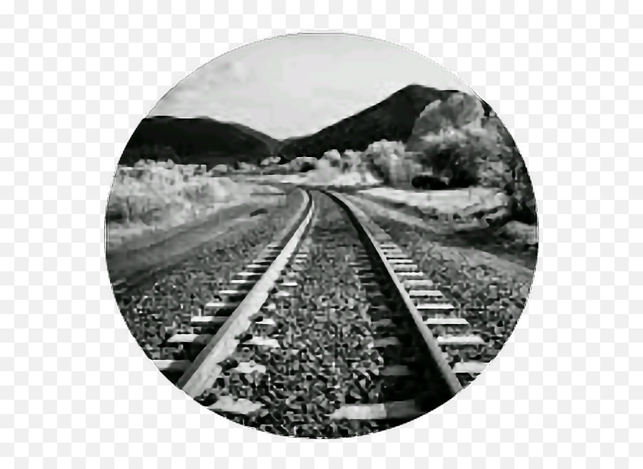 Download Hd Circle Aesthetic Aestheticccircle Train Track - Desktop Background Hd Black And White Png,Train Track Png