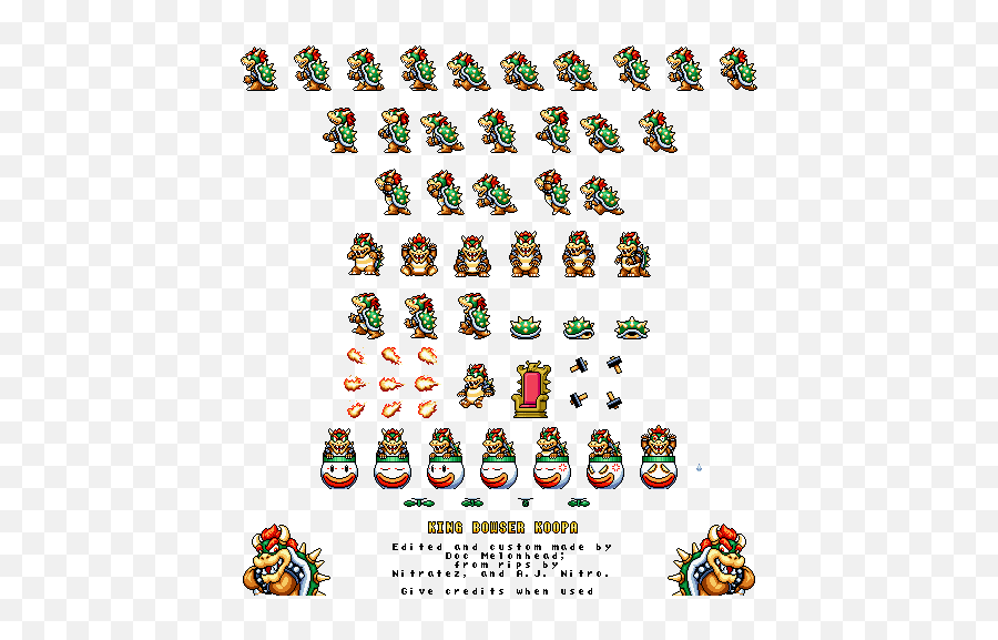 Custom Edited - Mario Customs Bowser Super Mario Bros Super Mario Bros 3 Bowser Sprites Png,Super Mario Bros Png