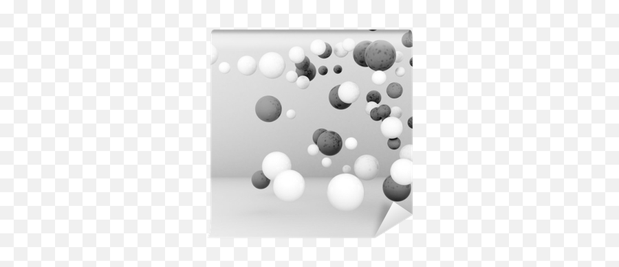 3d Spheres Glossy Black And White Wall Mural U2022 Pixers - We Live To Change Dot Png,3d Sphere Png