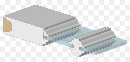Glass Door Profiles Trustile Doors - Bead And Cove Sticking png