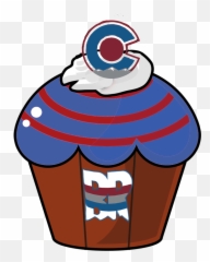 Daily Cupcakes October 6th 2017 - Burgundy Review Baking Cup Png,Colorado Avalanche Logo Png
