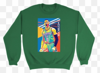 Russell Westbrook Pop Art Sweatshirt - Hufflepuff png