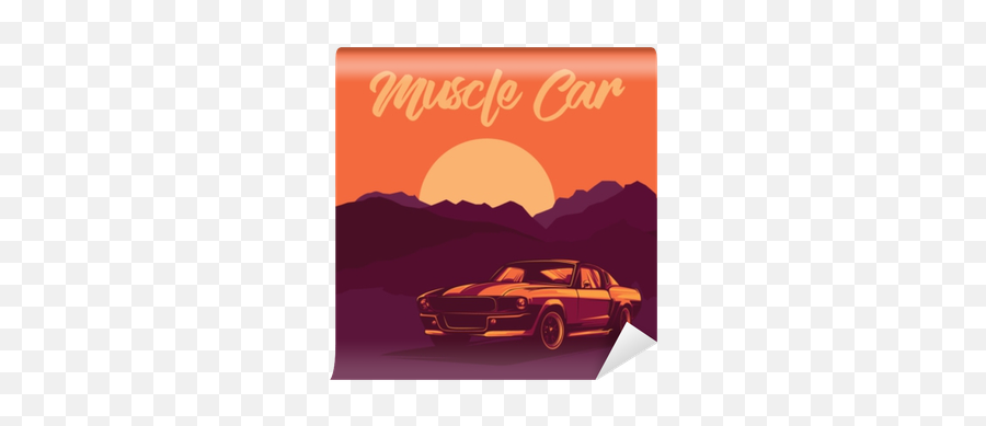 Muscle Car Vector Illustration Wall Mural U2022 Pixers - We Live To Change Automotive Paint Png,Muscle Vector Icon
