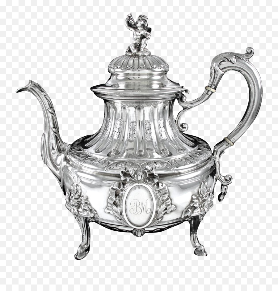 Teapot Vintage Png - Antique Silver Teapot Png,Teapot Png