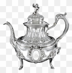 Teapot Vintage Png - Antique Silver Teapot Png,Teapot Png