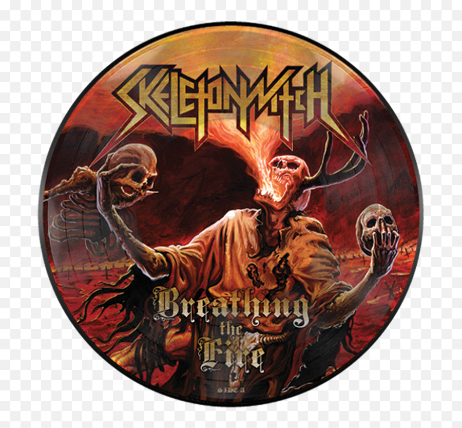 Skeletonwitch Breathing The Fire Picture Discs Coming In - Thrash Metal Wallpaper Mobile Png,Power Folder Icon