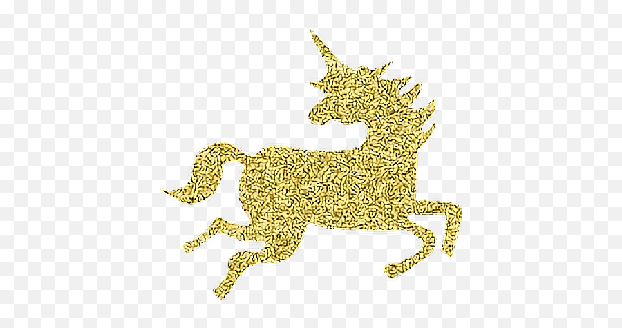 Glitter Gold Unicorn Png - Gold Unicorn Clipart Png,Unicorn Png Transparent