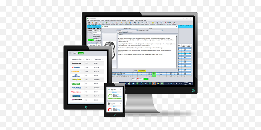 Hits Software By Andreoli Tire U0026 Auto Shop - Apple Transparent Monitor Png,Epicor Icon