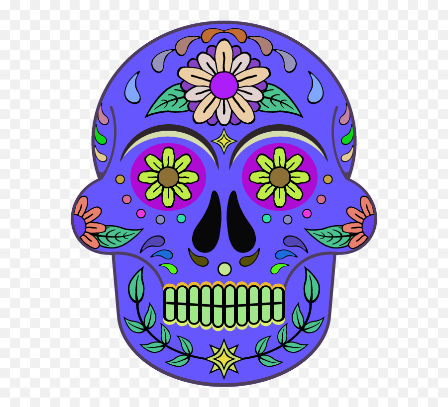 Day Of The Dead Sugar Skull 800 X Png Transparent - Portable Network Graphics,Day Of The Dead Png