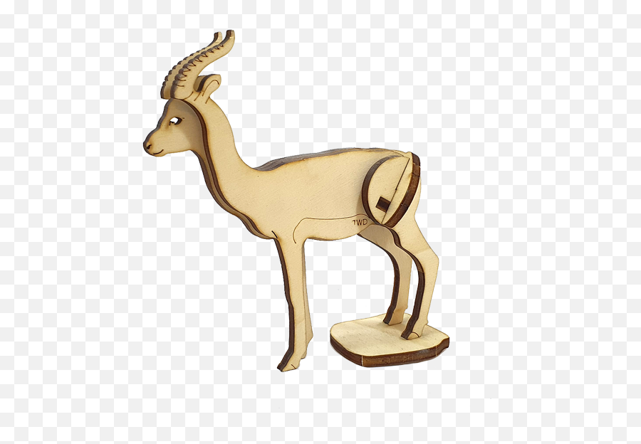 Gazelle Dorcas Diy 3d Wooden Puzzle Touchwoodesign - Animal Figure Png,Gazelle Icon
