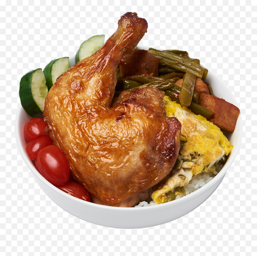 044 Roast Chicken Leg Bento - Bento Png,Turkey Leg Png