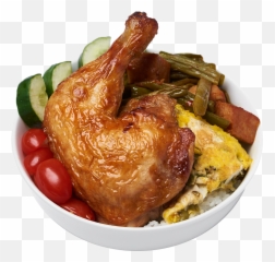 044 Roast Chicken Leg Bento - Bento Png,Turkey Leg Png
