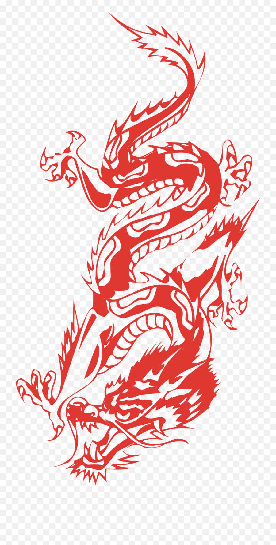 Download Japanese Dragon Clip Art Hand Painted Style - Red Japanese Dragon Transparent Png,Dragon Png Transparent