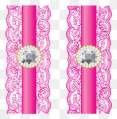 Download Hd Diamond Border Design - Lace Pattern Transparent png