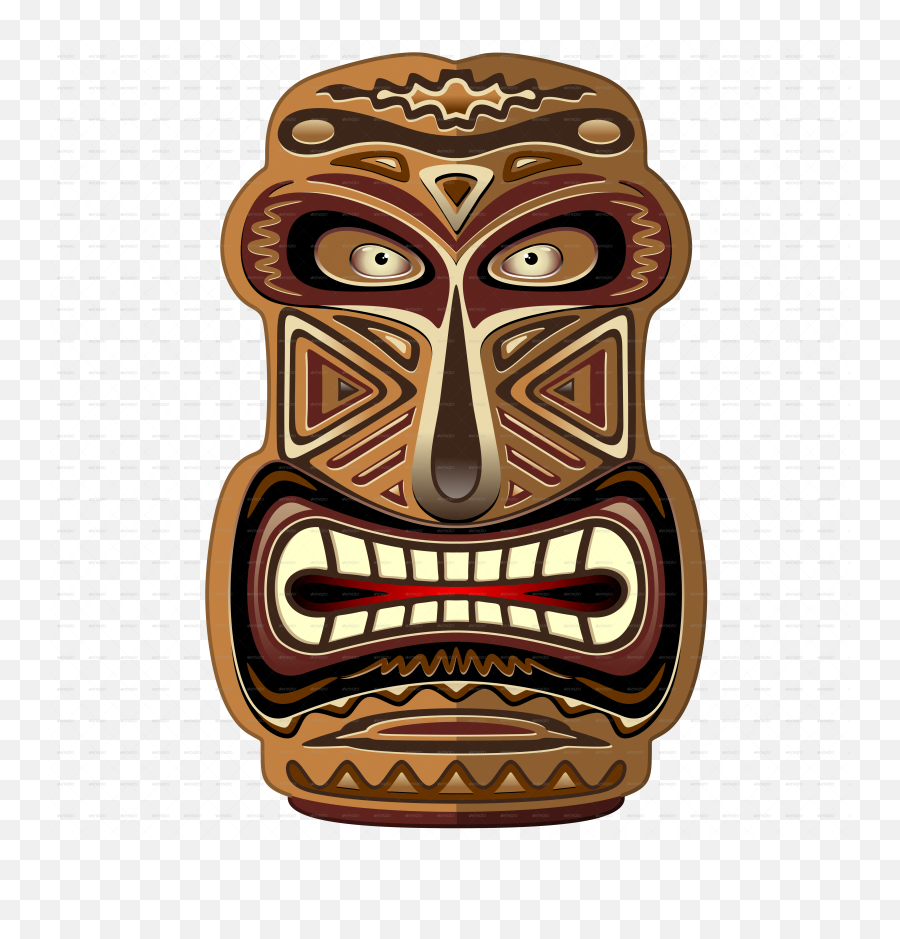 Hawaiian Clipart Totem Pole Picture 1306726 - Transparent African Mask Png,Totem Pole Png