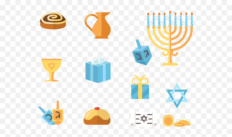 Download Hanukkah Yellow Line Icon For Happy Eve Party Hq - Clip Art Png,Happy Icon Png
